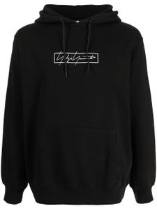 Yohji Yamamoto hoodie à logo imprimé - Noir