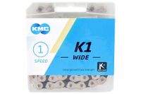 KMC K1-Wide Ketting 1-speed 100L Zilver - Zwart KMC K1-Wide Ketting 1-speed 100L Zilver - Zwart