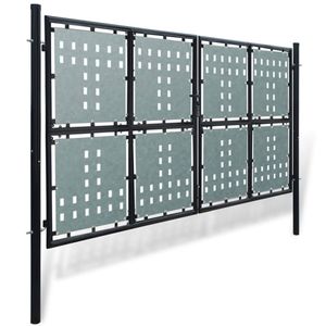 The Living Store Hekpoort - 300 x 225 cm - zwart - gegalvaniseerde platen - gepoedercoat staal