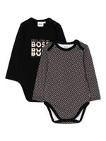 BOSS Kidswear grenouillère à logo imprimé - Noir - thumbnail