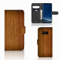 Samsung Galaxy S8 | Book Style Case | Donker Hout