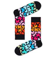 HAPPY SOCKS Zwarte sokken met vlinders Multi Katoen Printjes Unisex