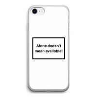 Alone: iPhone SE 2020 Transparant Hoesje