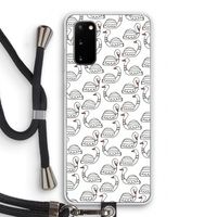 Zwanen: Samsung Galaxy S20 Transparant Hoesje met koord