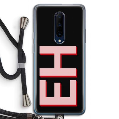 Monogram: OnePlus 7 Pro Transparant Hoesje met koord