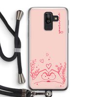 Love is in the air: Samsung Galaxy J8 (2018) Transparant Hoesje met koord