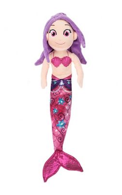 Kamparo pluchen knuffel zeemeermin paars 42 cm