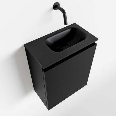 Toiletmeubel Mondiaz Ture | 40 cm | Meubelkleur Urban | Eden wastafel Urban Rechts | Zonder kraangat