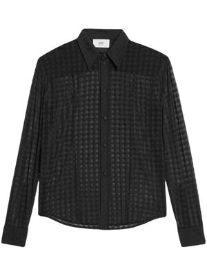 AMI Paris chemise à effet de transparence - Noir