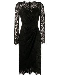 Dolce & Gabbana robe ajustée en dentelle - Noir