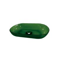 Best Design Waskom Opbouw 54x34x12 cm Resin Transparant Emerald Groen