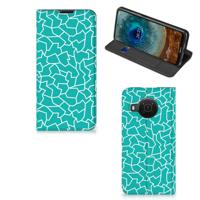Nokia X20 | X10 | Bookcase | Cracks Blue