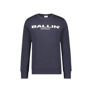 Ballin by Purewhite sweater met tekst donkerblauw Ballin by Purewhite sweater met tekst donkerblauw