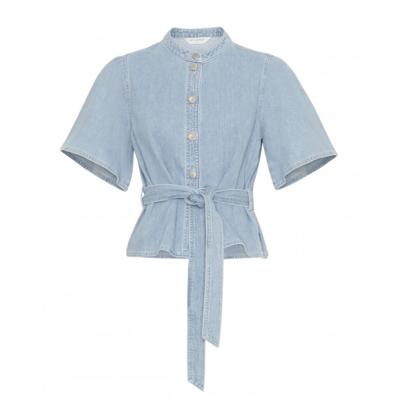 MSCH - Blauw | Dames | Blouse | Blauw | M | regular | Kamst mode