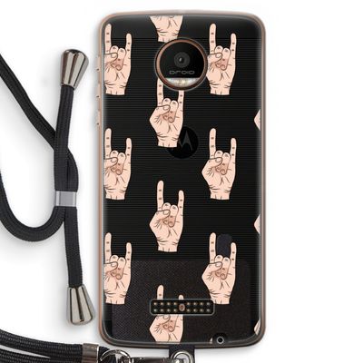 Rock: Motorola Moto Z Force Transparant Hoesje met koord