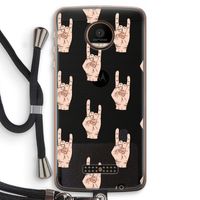 Rock: Motorola Moto Z Force Transparant Hoesje met koord Rock: Motorola Moto Z Force Transparant Hoesje met koord