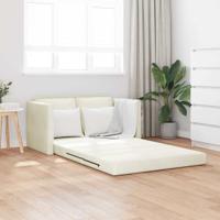 Vloerslaapbank met kussen Crème 122 x 70 x 60 cm Fluweel