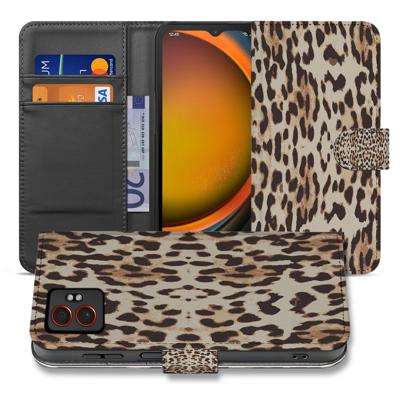 Leopard Design Samsung Galaxy Xcover 7 Pro | Luxe Book Case Met Pasjeshouder En Magnetisch Sluiting