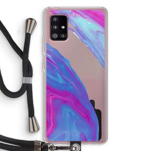 Zweverige regenboog: Samsung Galaxy A51 5G Transparant Hoesje met koord