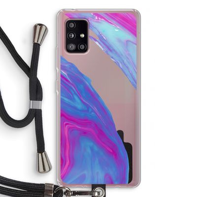 Zweverige regenboog: Samsung Galaxy A51 5G Transparant Hoesje met koord