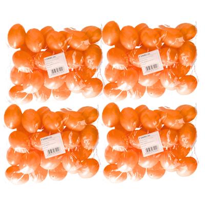 Hobby knutsel eieren - 100x - 6 cm - oranje - kunststof - decoratie paaseieren Hobby knutsel eieren - 100x - 6 cm - oranje - kunststof - decoratie paaseieren