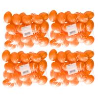 Hobby knutsel eieren - 100x - 6 cm - oranje - kunststof - decoratie paaseieren