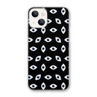 Eyes pattern: iPhone 13 mini Transparant Hoesje