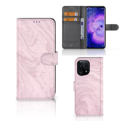 OPPO Find X5 | Bookcase | Marble Pink - Origineel Cadeau Vriendin