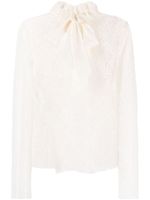 Philosophy Di Lorenzo Serafini blouse transparent à fleurs en dentelle - Blanc