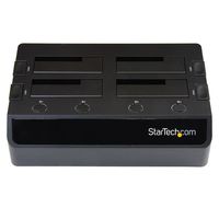 StarTech.com USB 3.0 naar SATA 6 Gbps hard drive docking station met 4 bays, UASP & dubbele ventilatoren 2,5/3,5 inch SSD / HDD dock - thumbnail