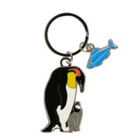 Nature Planet Dieren sleutelhanger - pinguin - metaal - 5 cm - dieren cadeau artikelen