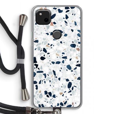 Terrazzo N°1: Pixel 4a Transparant Hoesje met koord