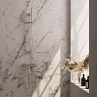 Douchekraanset Brauer Chrome Carving Opbouw Met Glijstang En Staafhanddouche Chroom