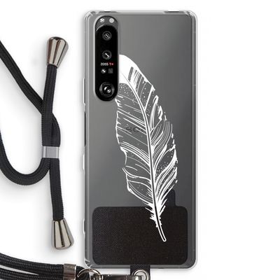 Pluim: Sony Xperia 1 III Transparant Hoesje met koord