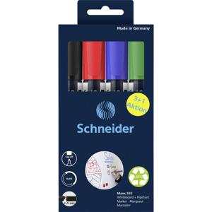 Schneider Schreibgeräte Whiteboard-Marker Maxx 293 4er Set sortiert, 3+1 Aktion 129384 Whiteboardmarker 1 stuk(s)