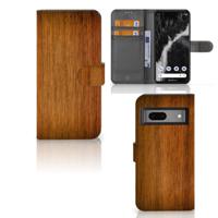 Google Pixel 7 | Book Style Case | Donker Hout