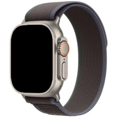 Apple Watch Nylon Trail Band - Blauw Zwart - 44, 45, 46 & 49mm