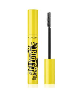 Claresa flygirl comb & curl sexy lenght & volume mascara zwart 10ml
