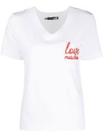 Love Moschino t-shirt à logo imprimé - Blanc