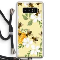 No flowers without bees: Samsung Galaxy Note 8 Transparant Hoesje met koord