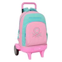 Schoolrugzak met Wielen Benetton Dolce Multicolour 33 x 45 x 22 cm