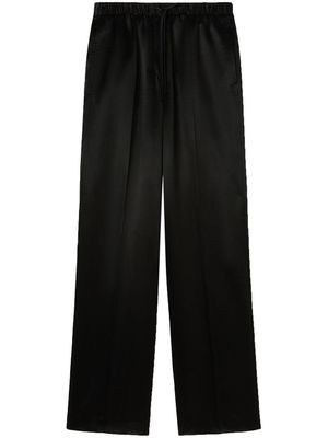 Jil Sander pantalon à fini satiné - Noir