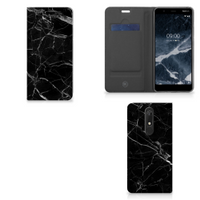 Nokia 5.1 (2018) Standcase Marmer Zwart - Origineel Cadeau Vader