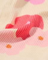 HEMA Kinderboxers rib bloemen - 3 stuks lichtroze (lichtroze)