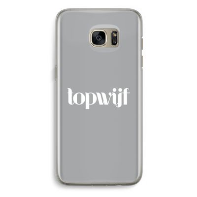 Topwijf Grijs Wit: Samsung Galaxy S7 Edge Transparant Hoesje