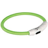 Trixie Halsband hond flash lichthalsband usb tpu / nylon groen