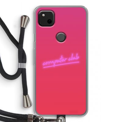 Vice Glow: Pixel 4a Transparant Hoesje met koord