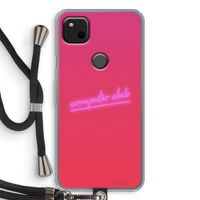 Vice Glow: Pixel 4a Transparant Hoesje met koord