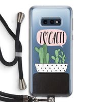 I love cacti: Samsung Galaxy S10e Transparant Hoesje met koord
