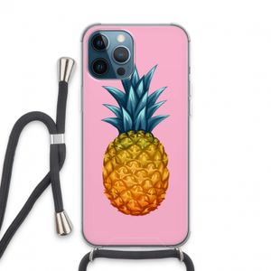 Grote ananas: iPhone 13 Pro Max Transparant Hoesje met koord